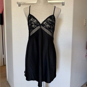 Victoria's Secret Black Lace Slip